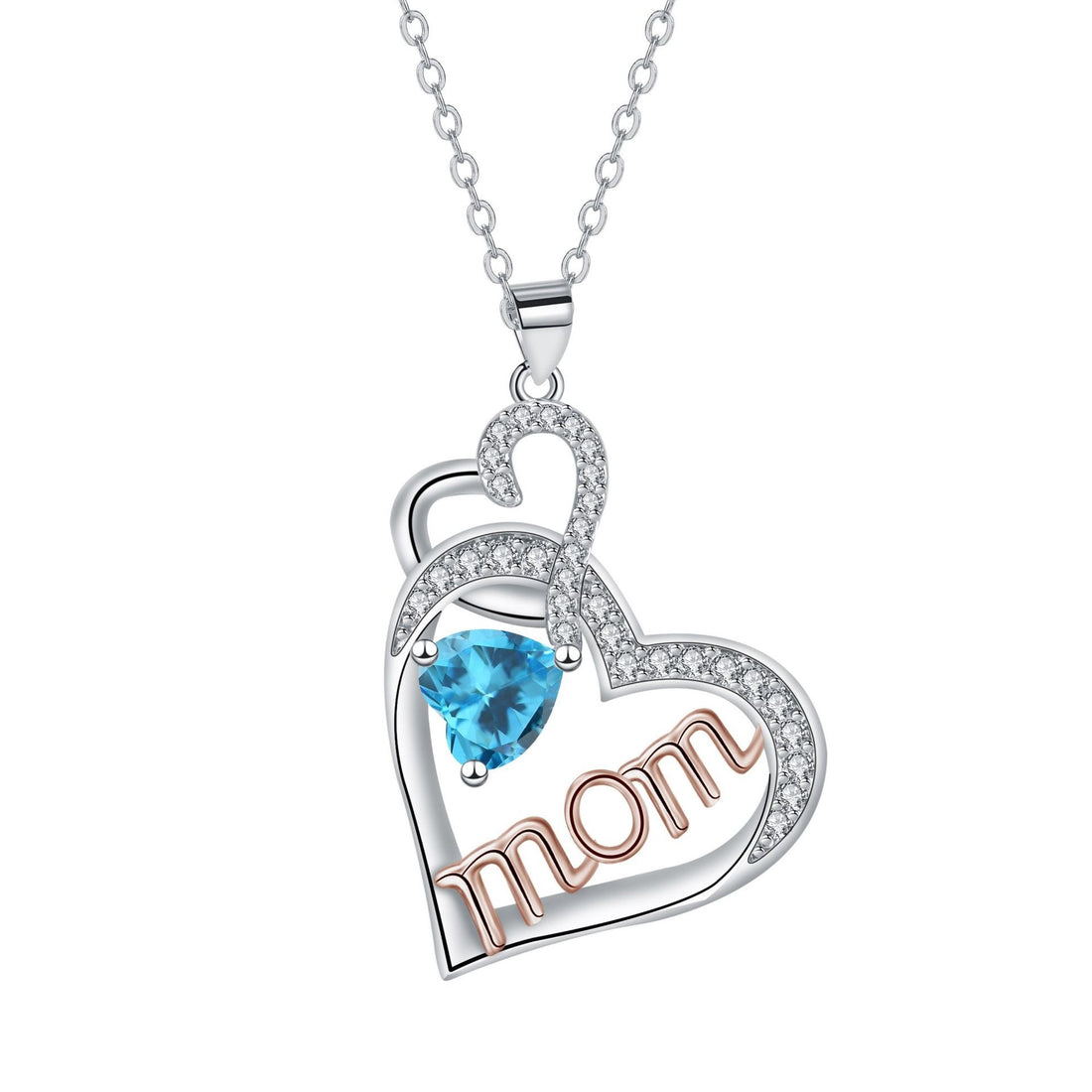 Mother's Day Heart-shaped Mom Pendant Necklace Women's Jewelry